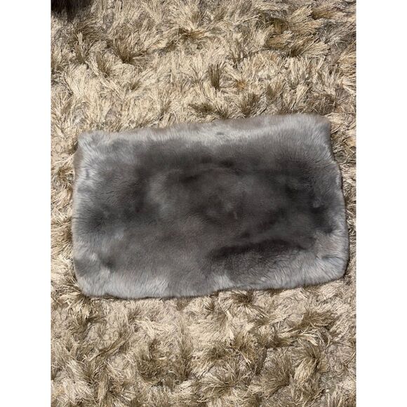 Michael Kors Grey 100% Rabbit Fur Infinity Scarf